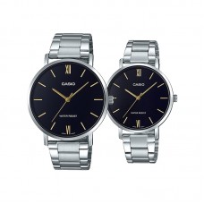 Casio Watch Pair LTP-VT01D-1B-MTP-VT01D-1B