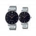 Casio Watch Pair LTP-VT01D-1B-MTP-VT01D-1B